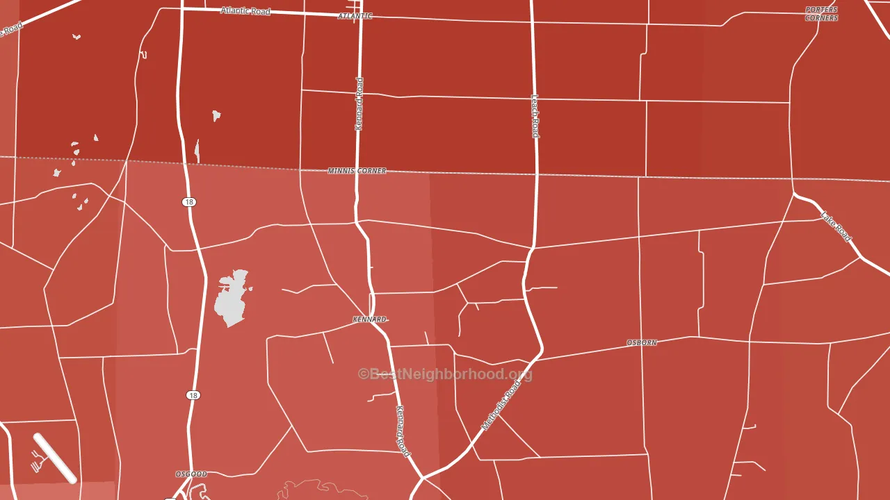 Kennard, PA block-group political-lean map