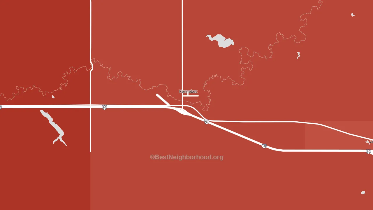 Kennebec, SD block-group political-lean map