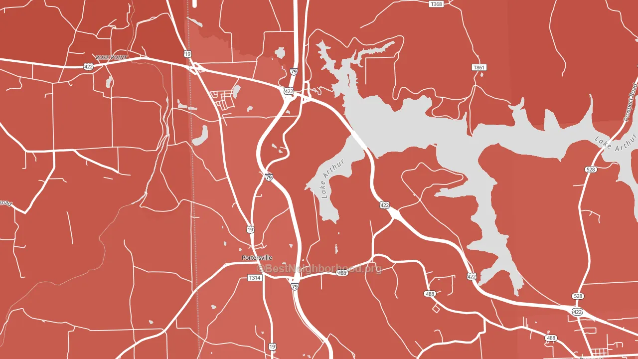 Kennedy Mill, PA block-group political-lean map