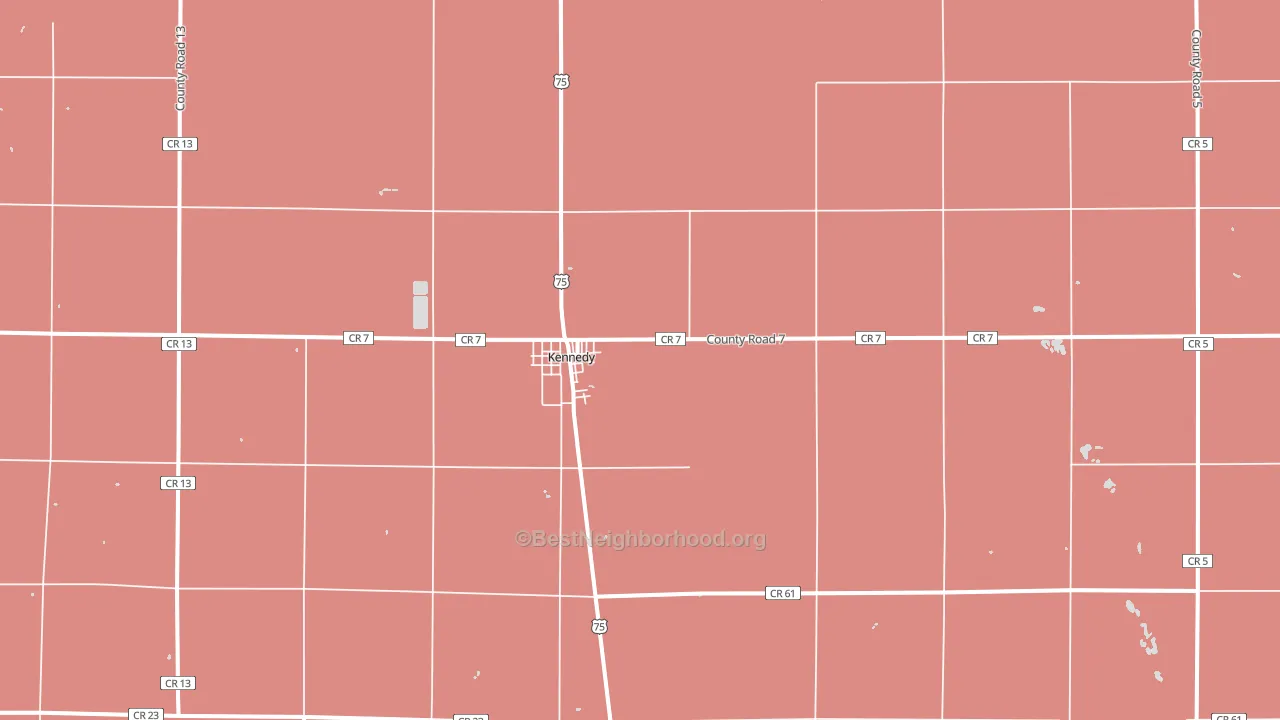 Kennedy, MN block-group political-lean map