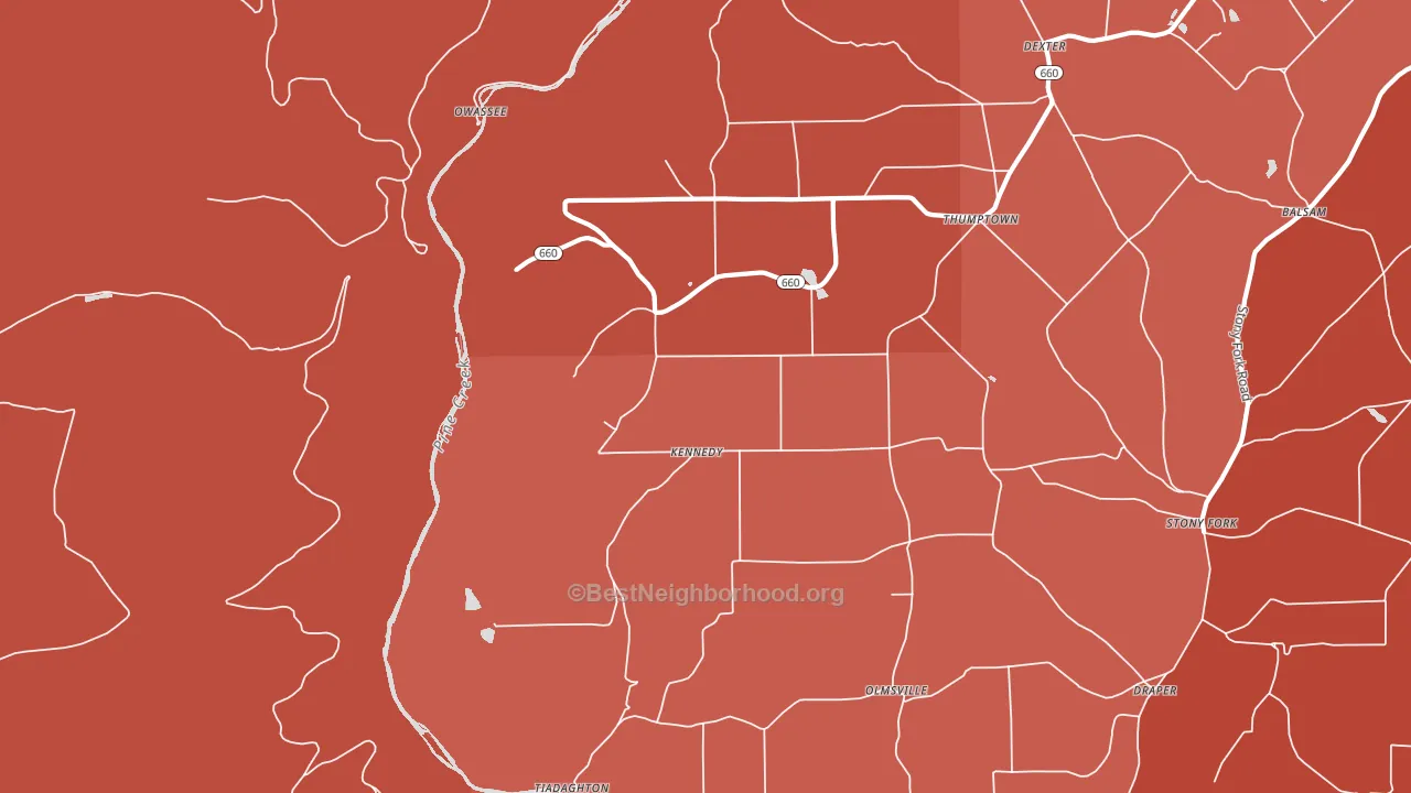 Kennedy, PA block-group political-lean map