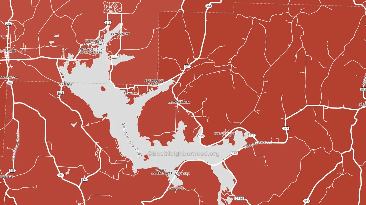 Kennonsburg, OH block-group political-lean map