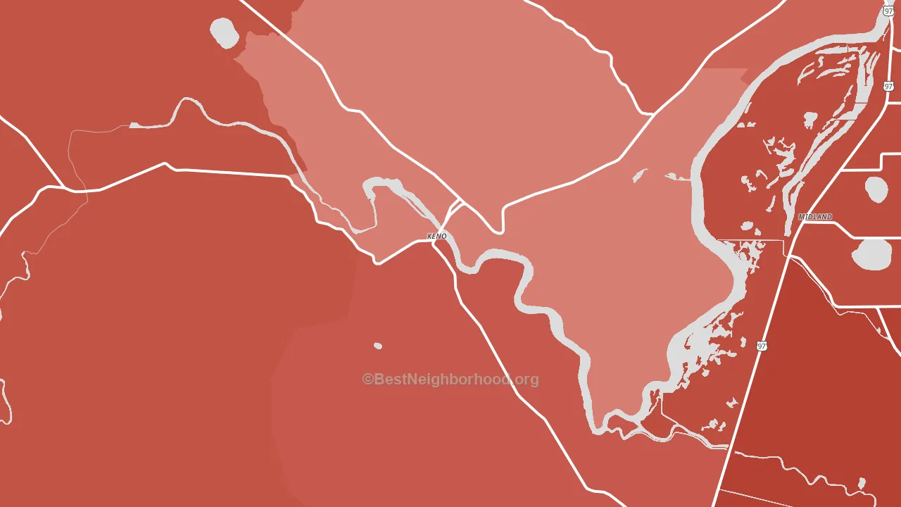 Keno, OR block-group political-lean map