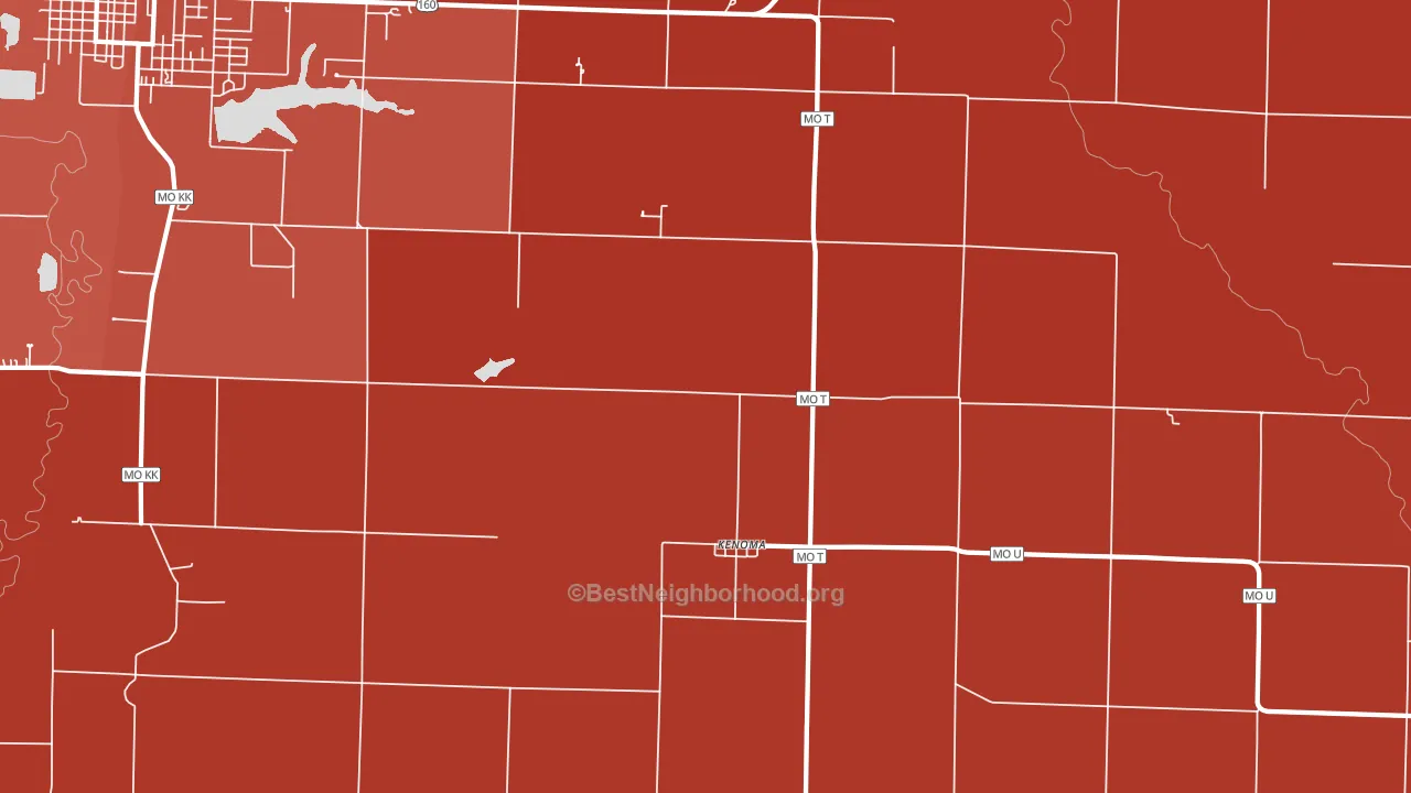 Kenoma, MO block-group political-lean map