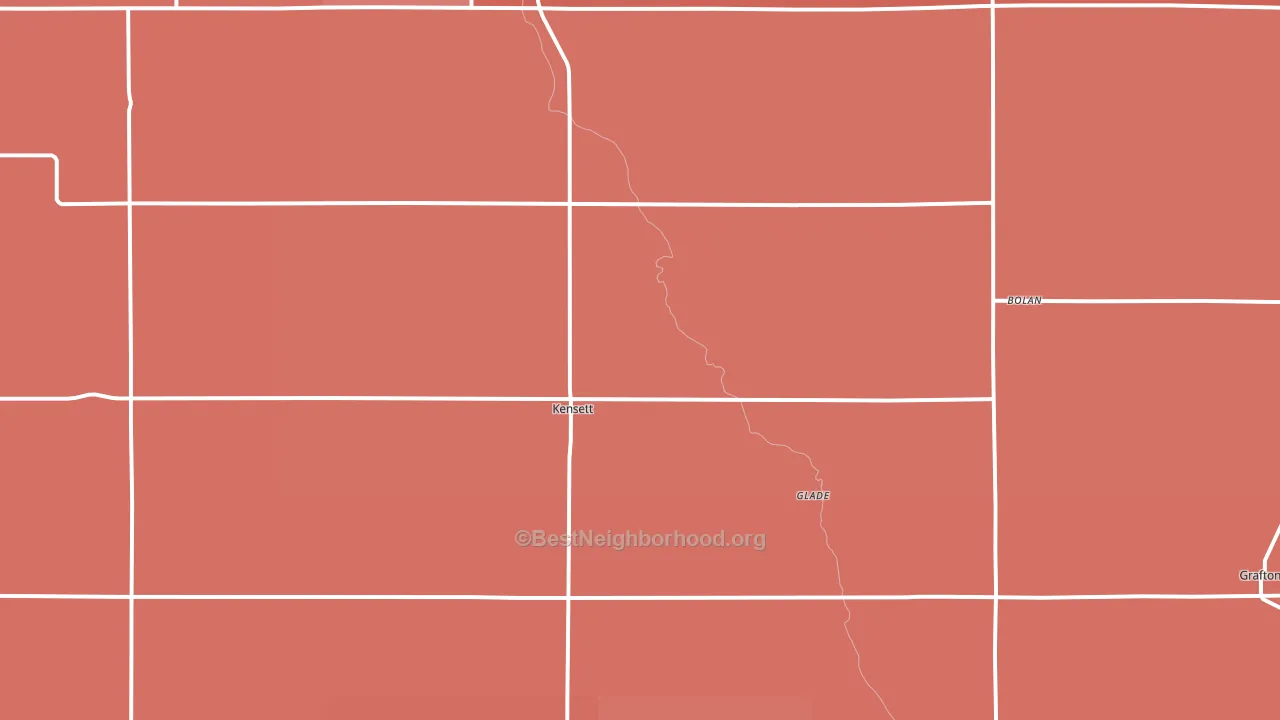 Kensett, IA block-group political-lean map