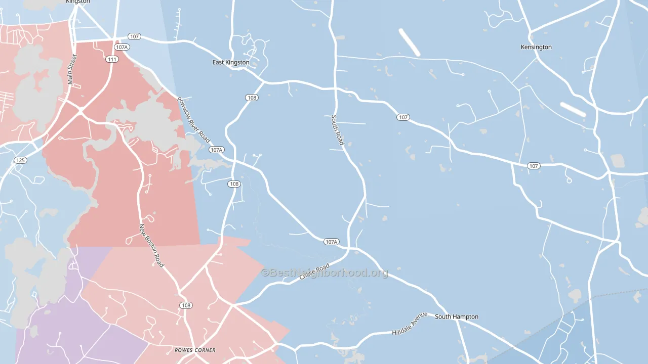 Kensington, NH block-group political-lean map