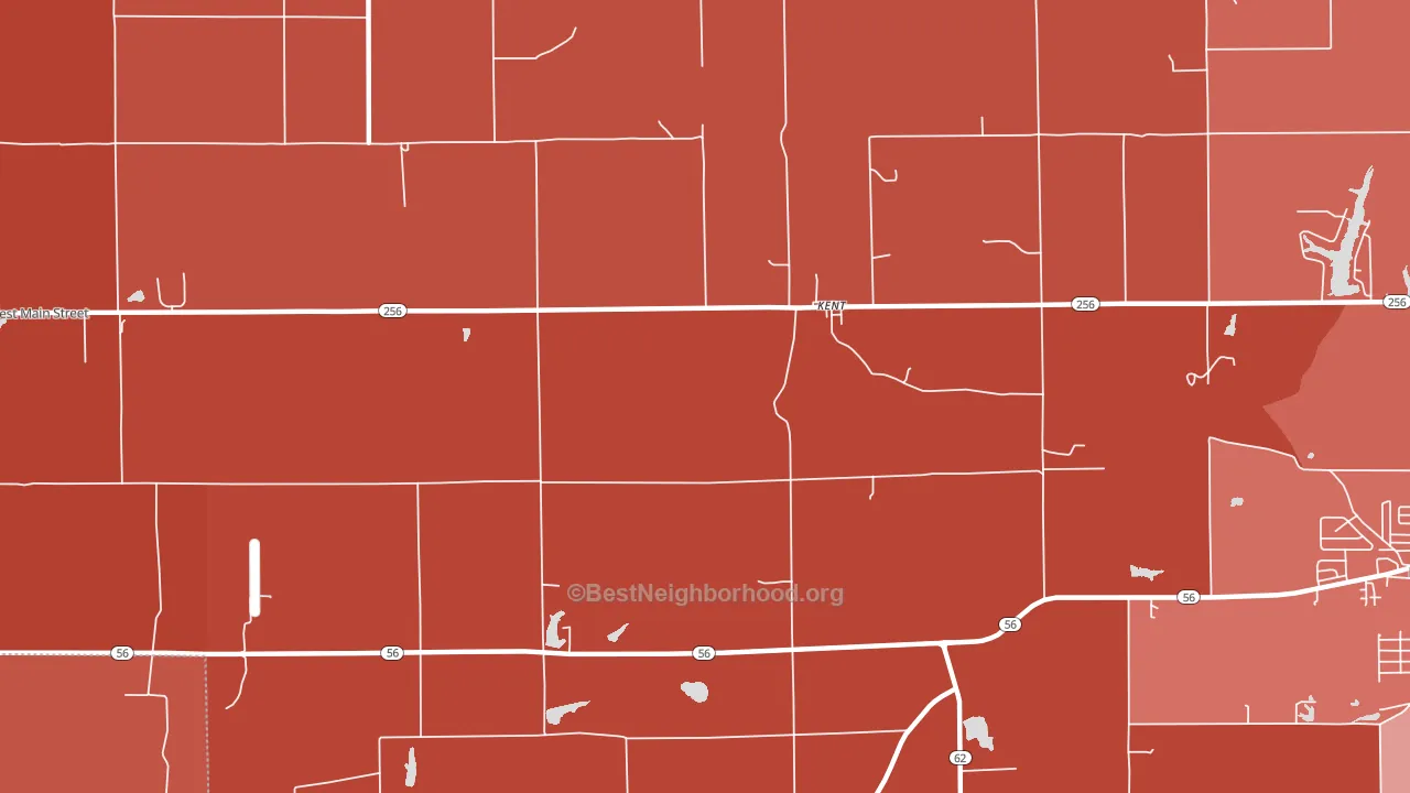 Kent, IN block-group political-lean map