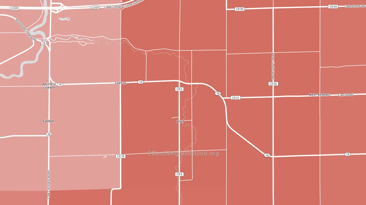 Kent, NY block-group political-lean map