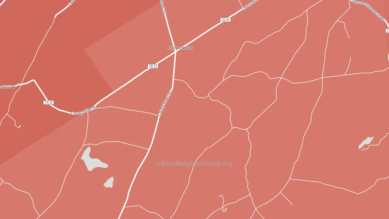 Kents Corners, NY block-group political-lean map