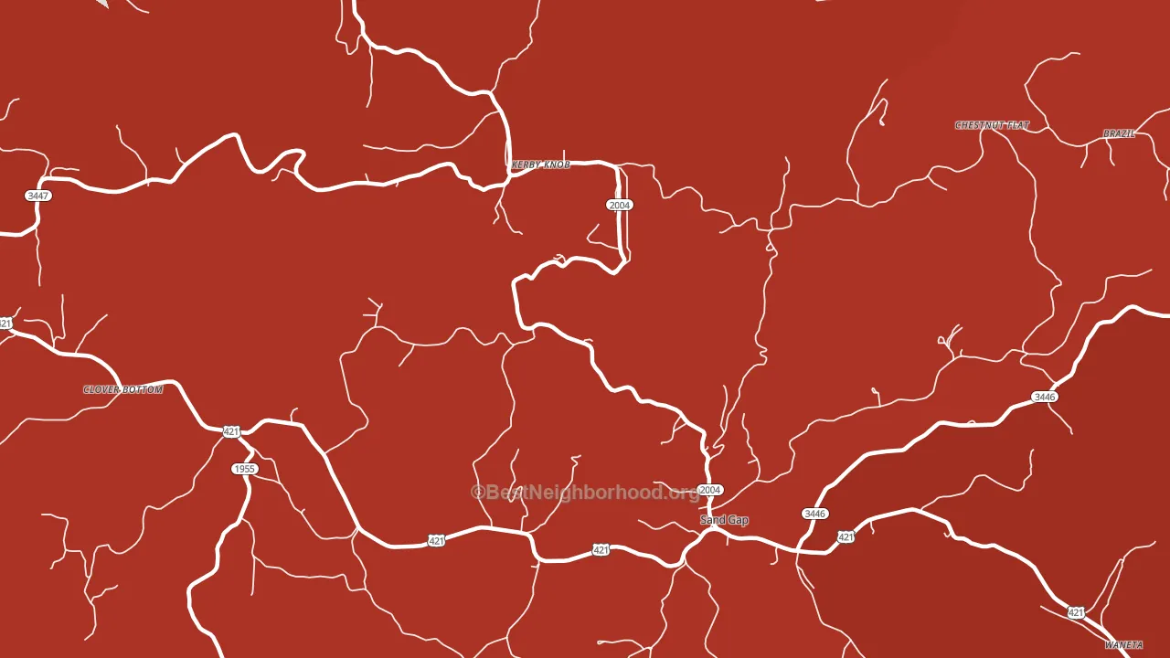 Kerby Knob, KY block-group political-lean map