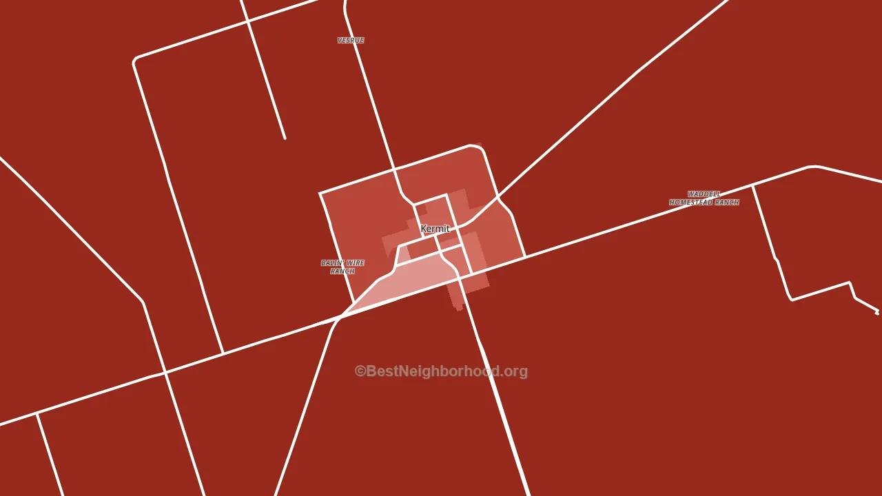 Kermit, TX block-group political-lean map