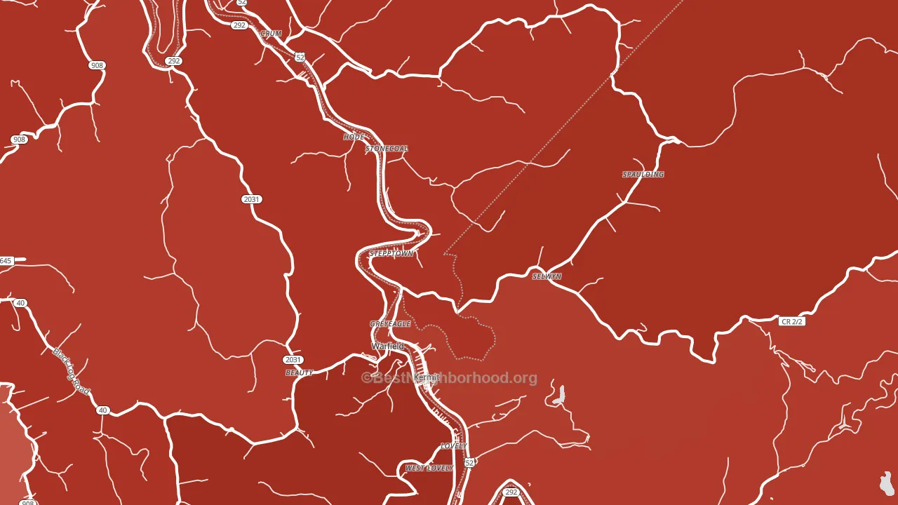 Kermit, WV block-group political-lean map