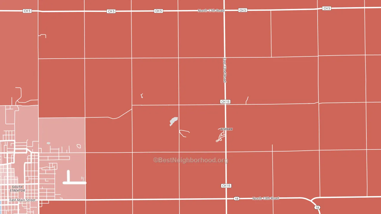 Kernan, IL block-group political-lean map