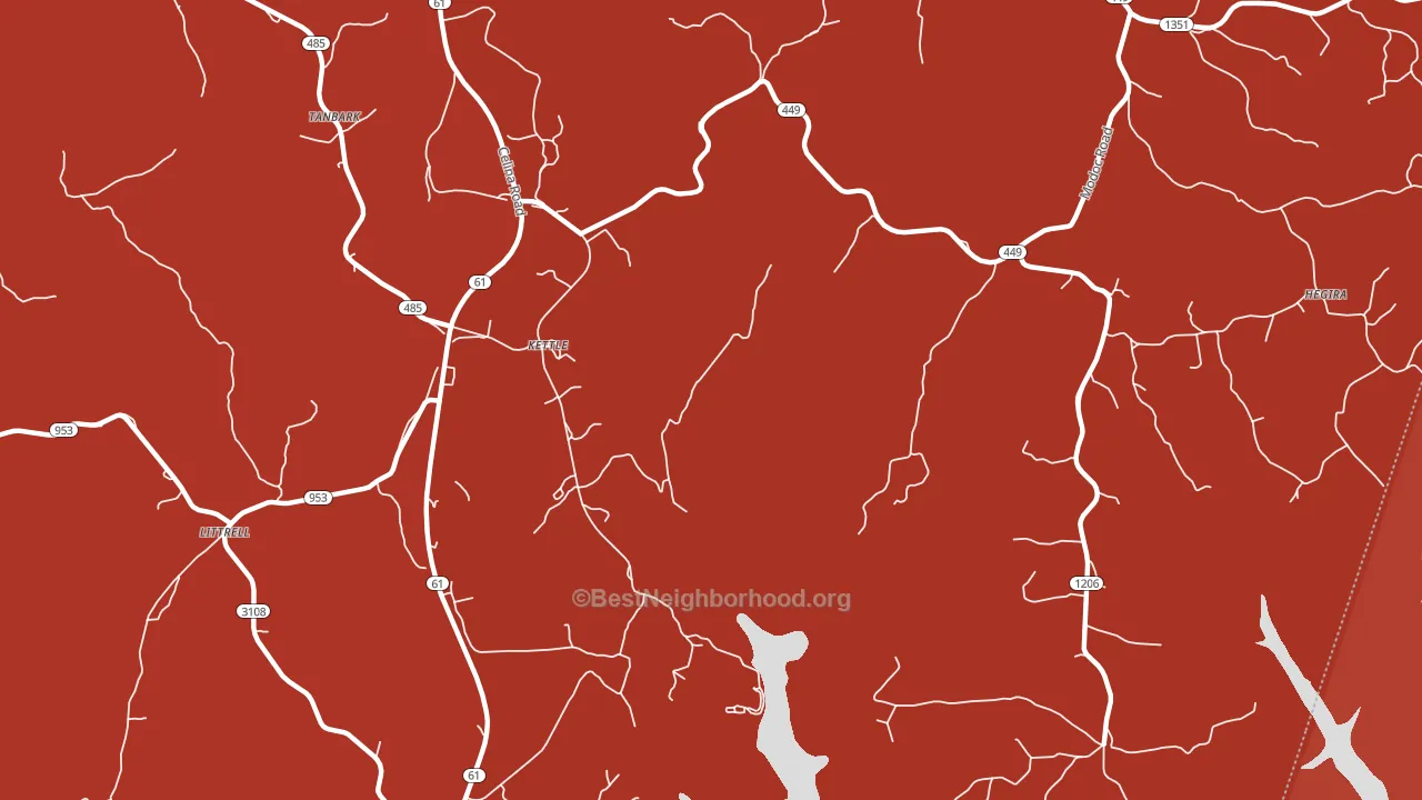 Kettle, KY block-group political-lean map