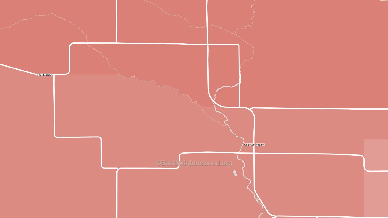 Kettle River, MN block-group political-lean map