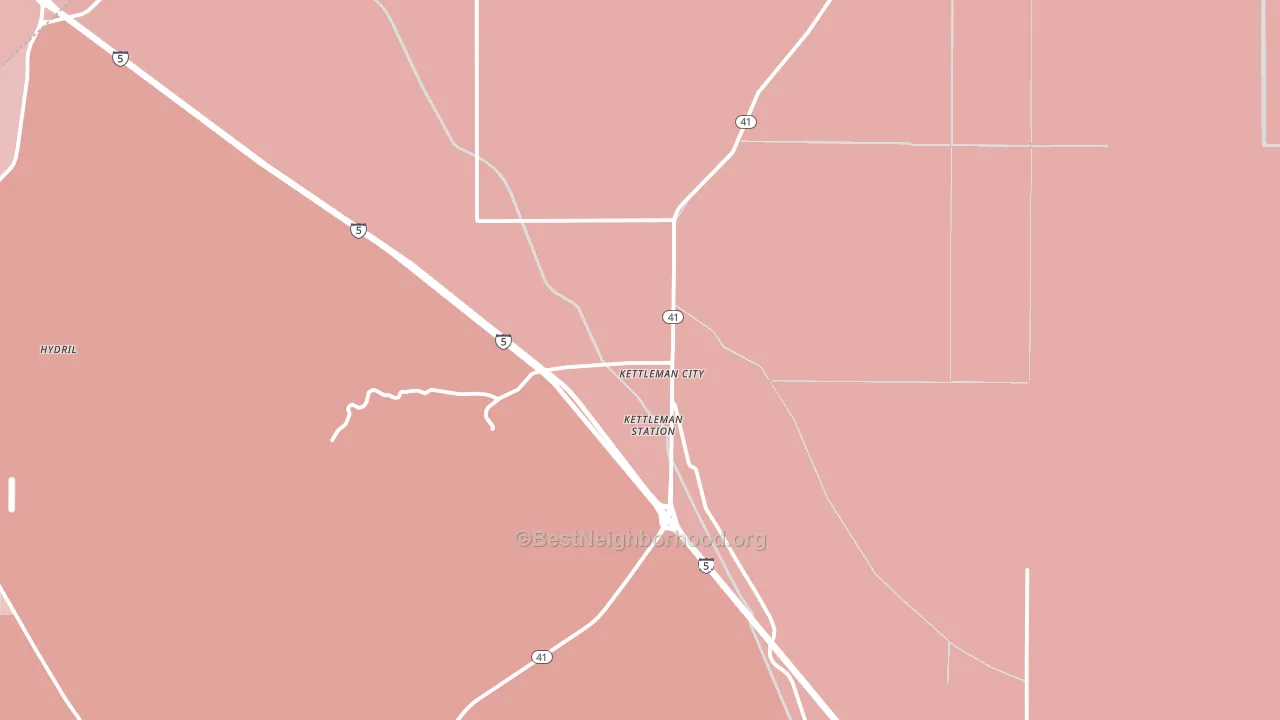Kettleman City, CA block-group political-lean map