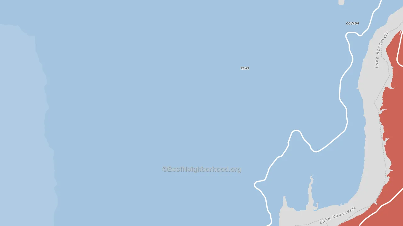 Kewa, WA block-group political-lean map