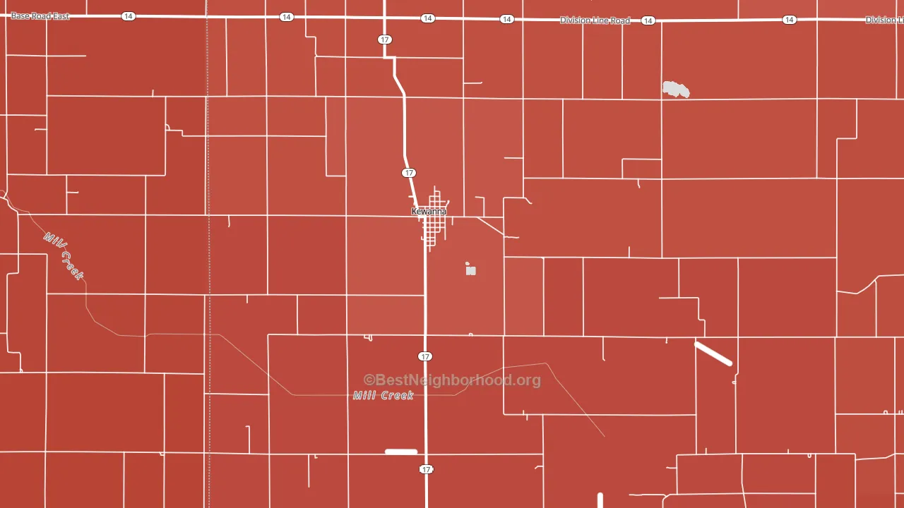 Kewanna, IN block-group political-lean map