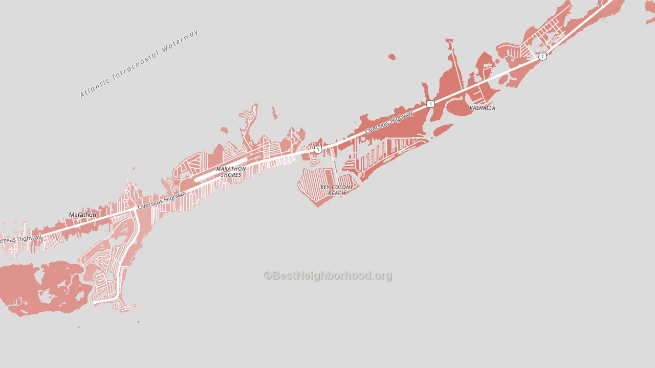 Key Colony Beach, FL block-group political-lean map