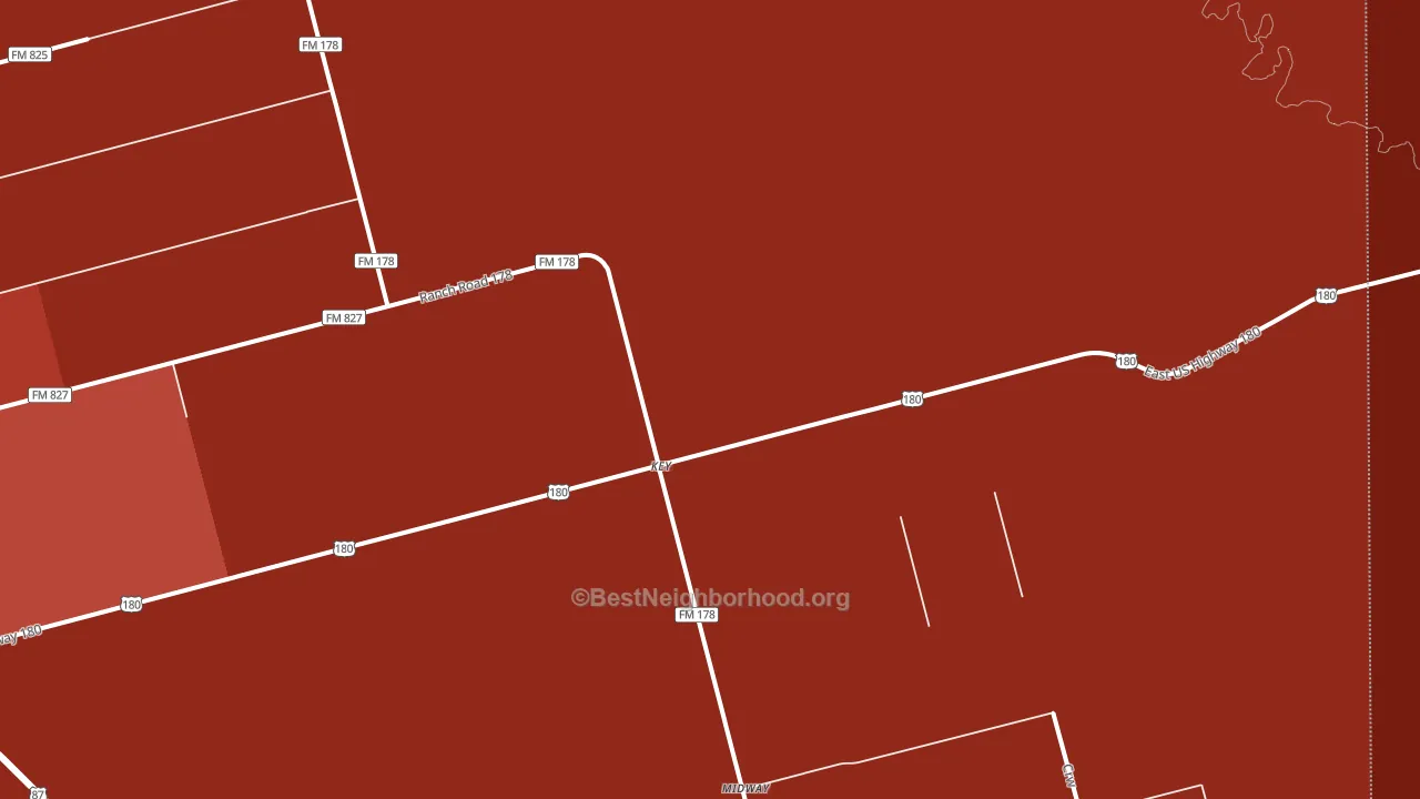 Key, TX block-group political-lean map