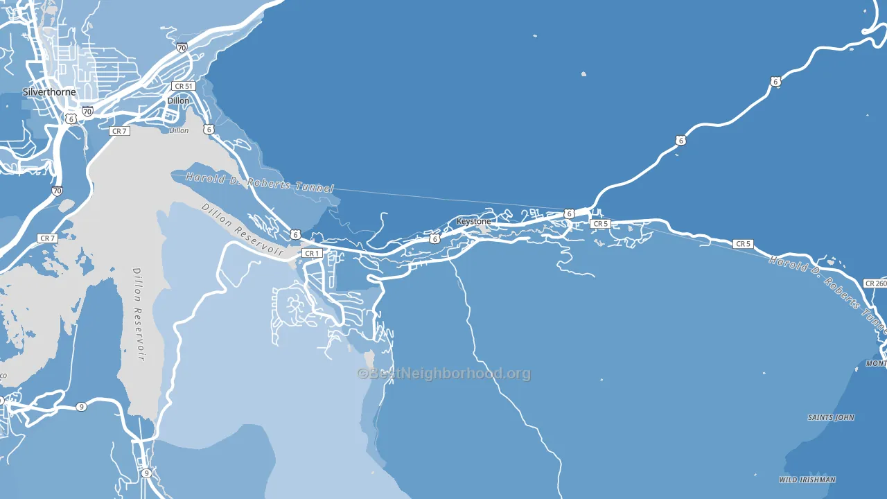 Keystone, CO block-group political-lean map