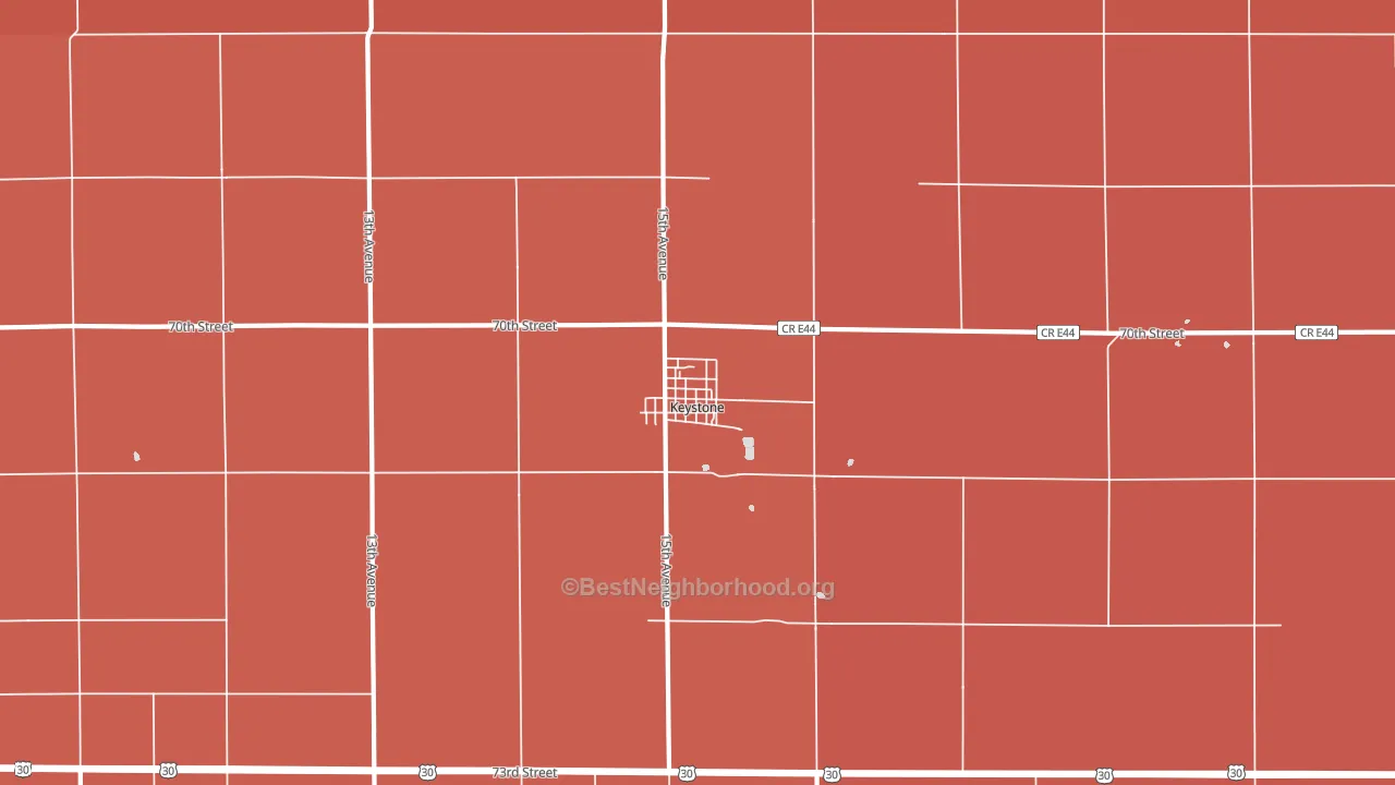 Keystone, IA block-group political-lean map
