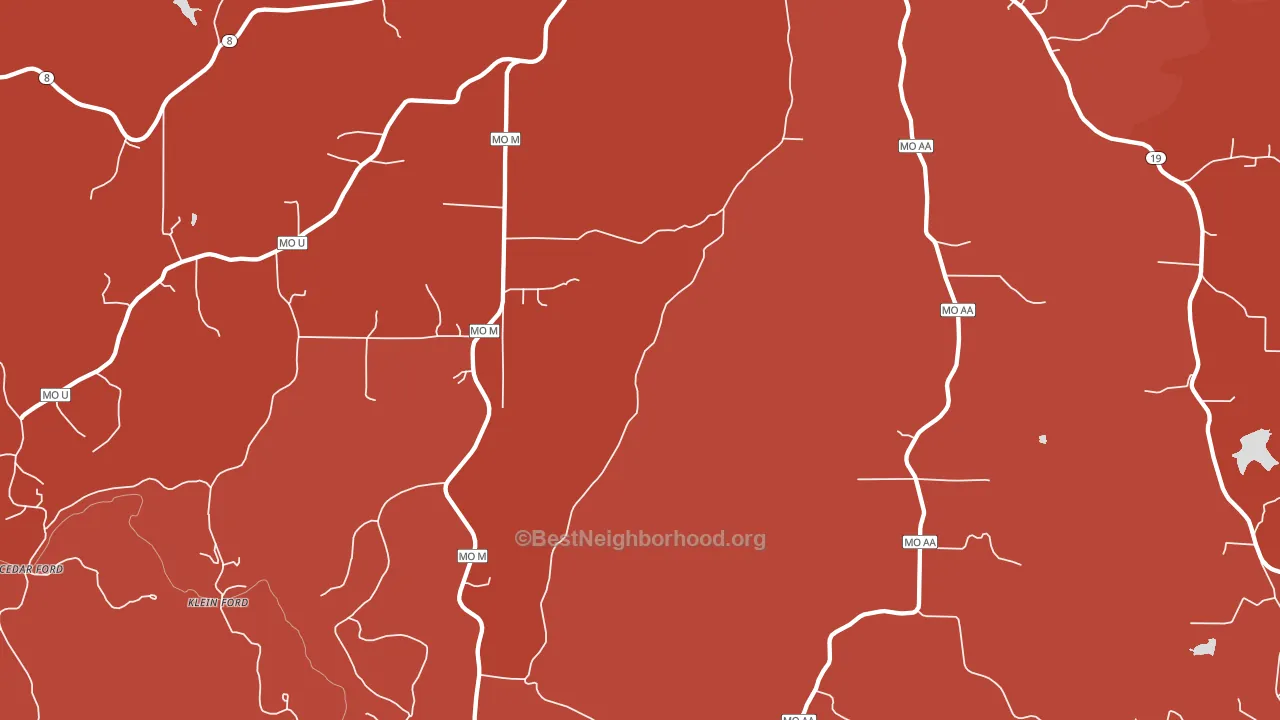Keysville, MO block-group political-lean map