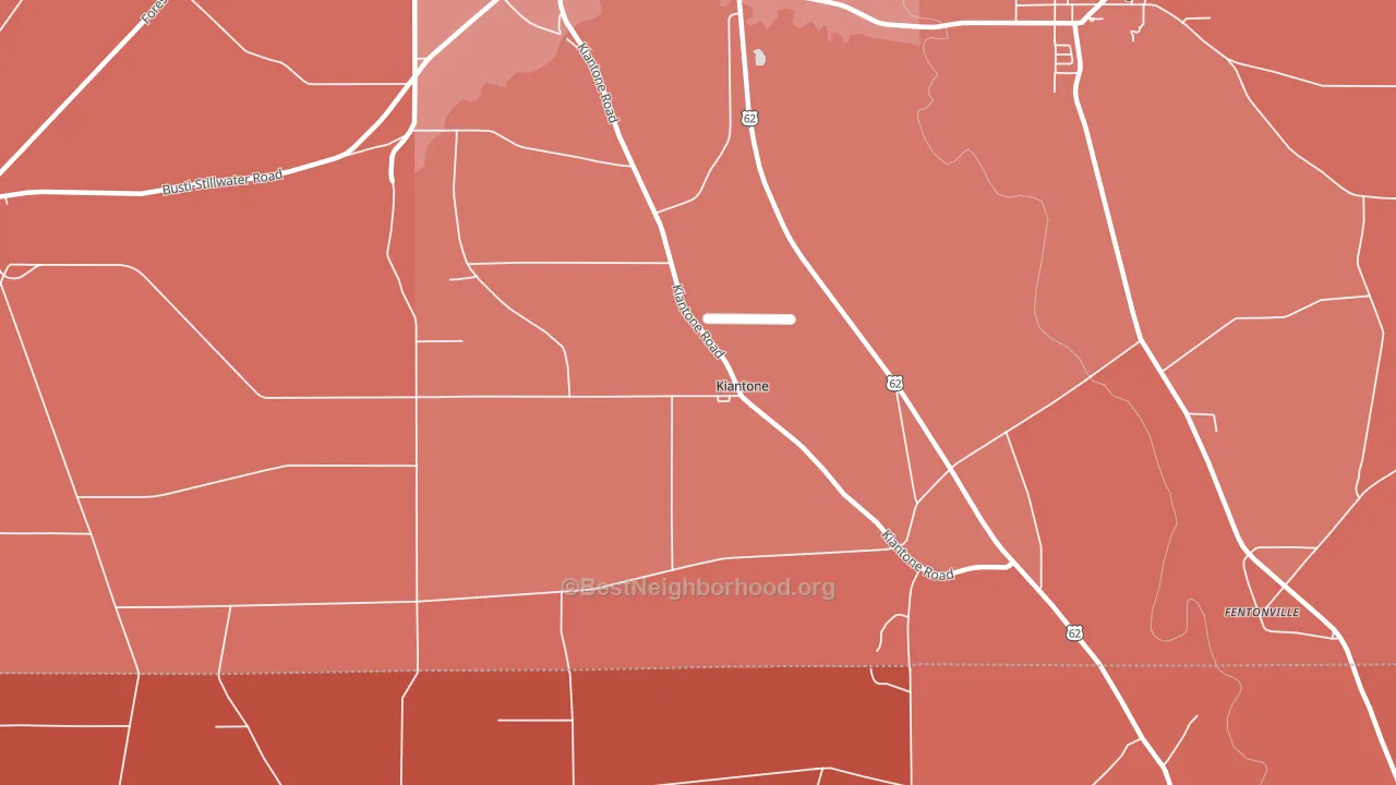 Kiantone, NY block-group political-lean map