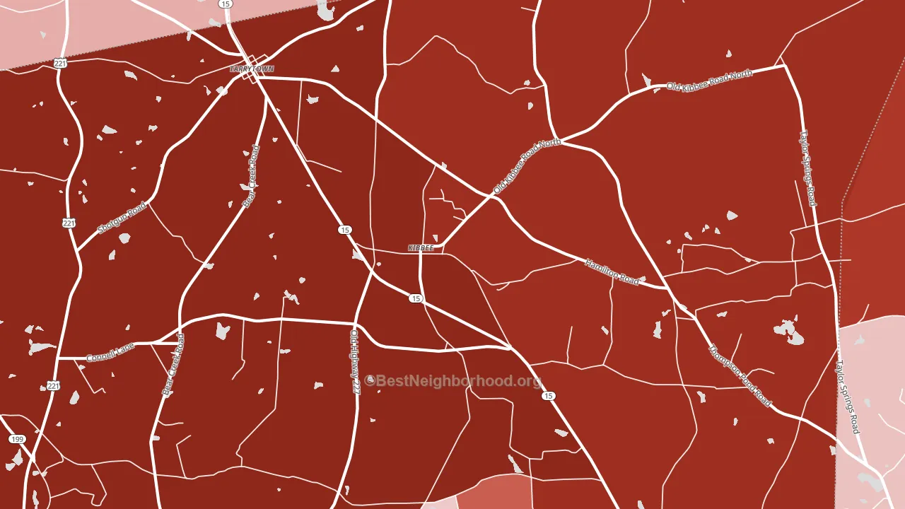 Kibbee, GA block-group political-lean map