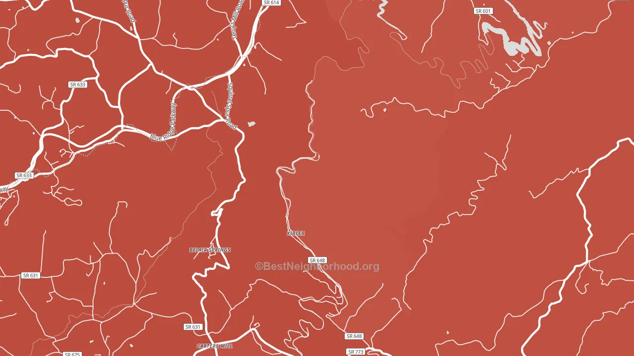 Kibler, VA block-group political-lean map