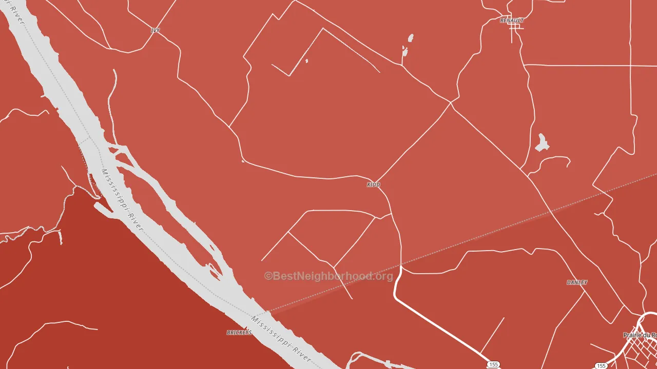 Kidd, IL block-group political-lean map