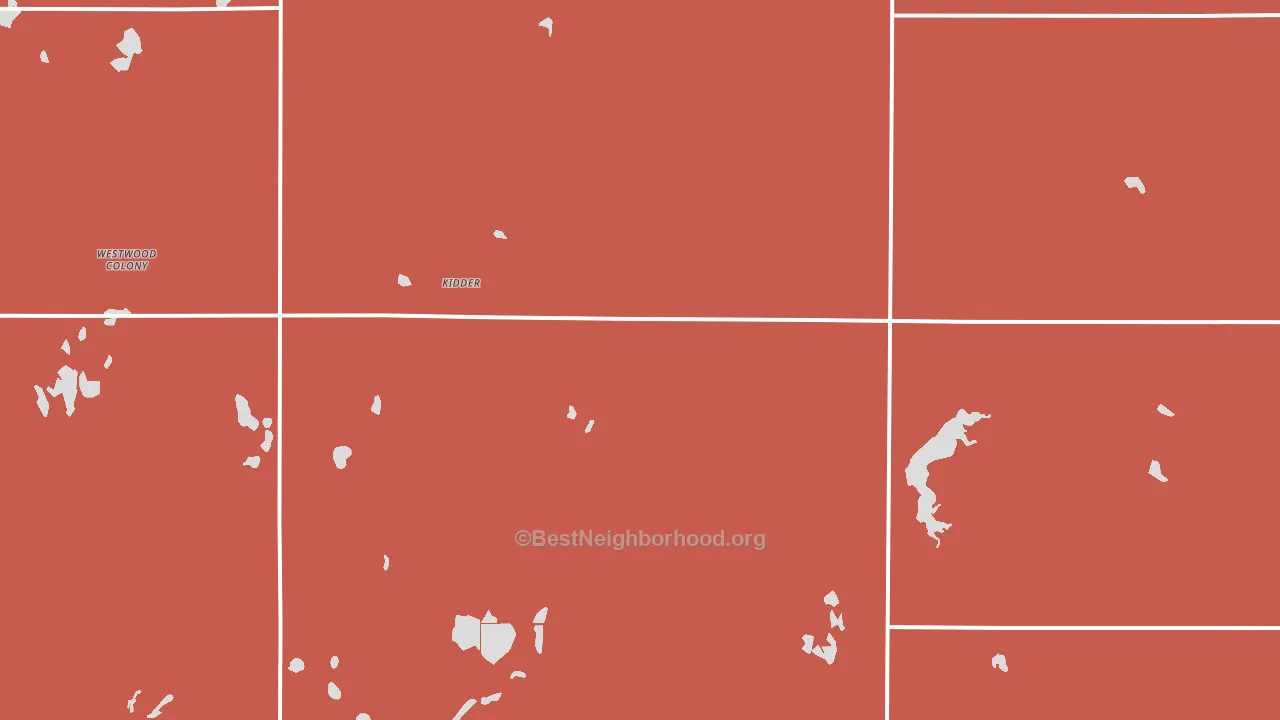Kidder, SD block-group political-lean map