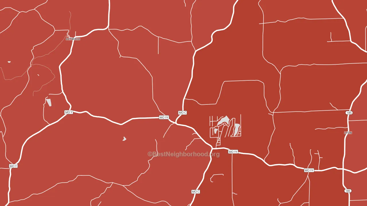 Kiel, MO block-group political-lean map