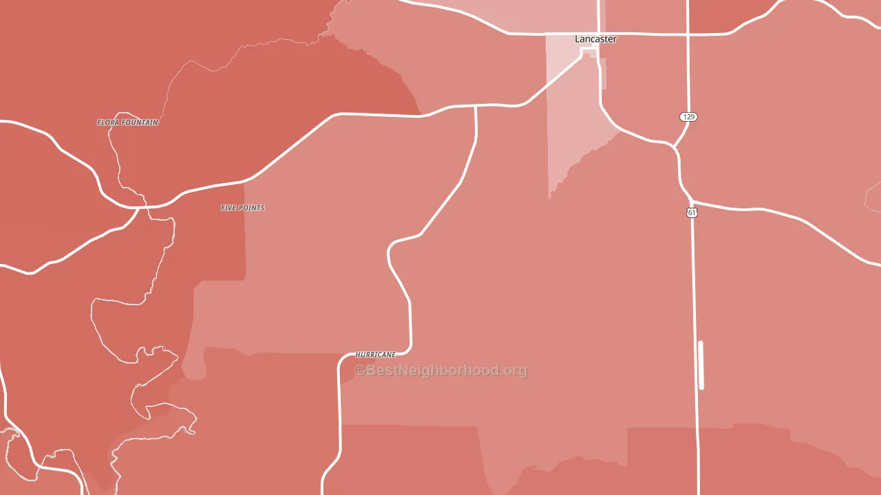 Kieler, WI block-group political-lean map