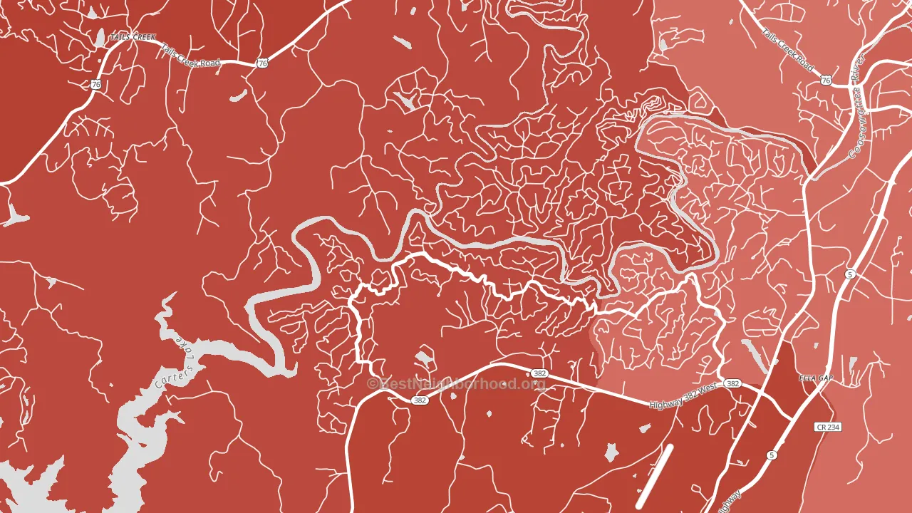 Kiker, GA block-group political-lean map