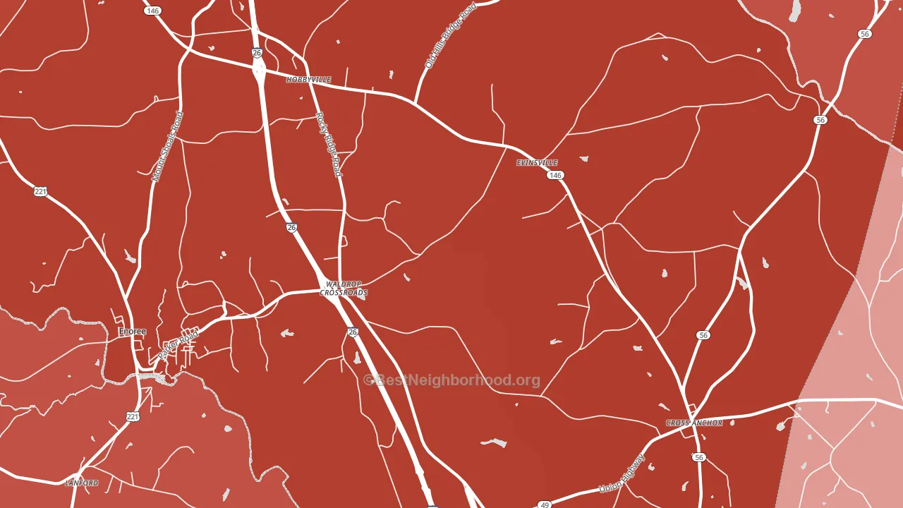 Kilgore, SC block-group political-lean map