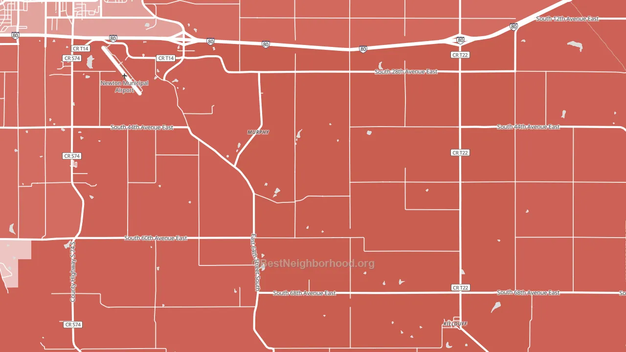 Killduff, IA block-group political-lean map
