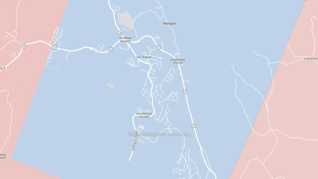 Killington, VT block-group political-lean map