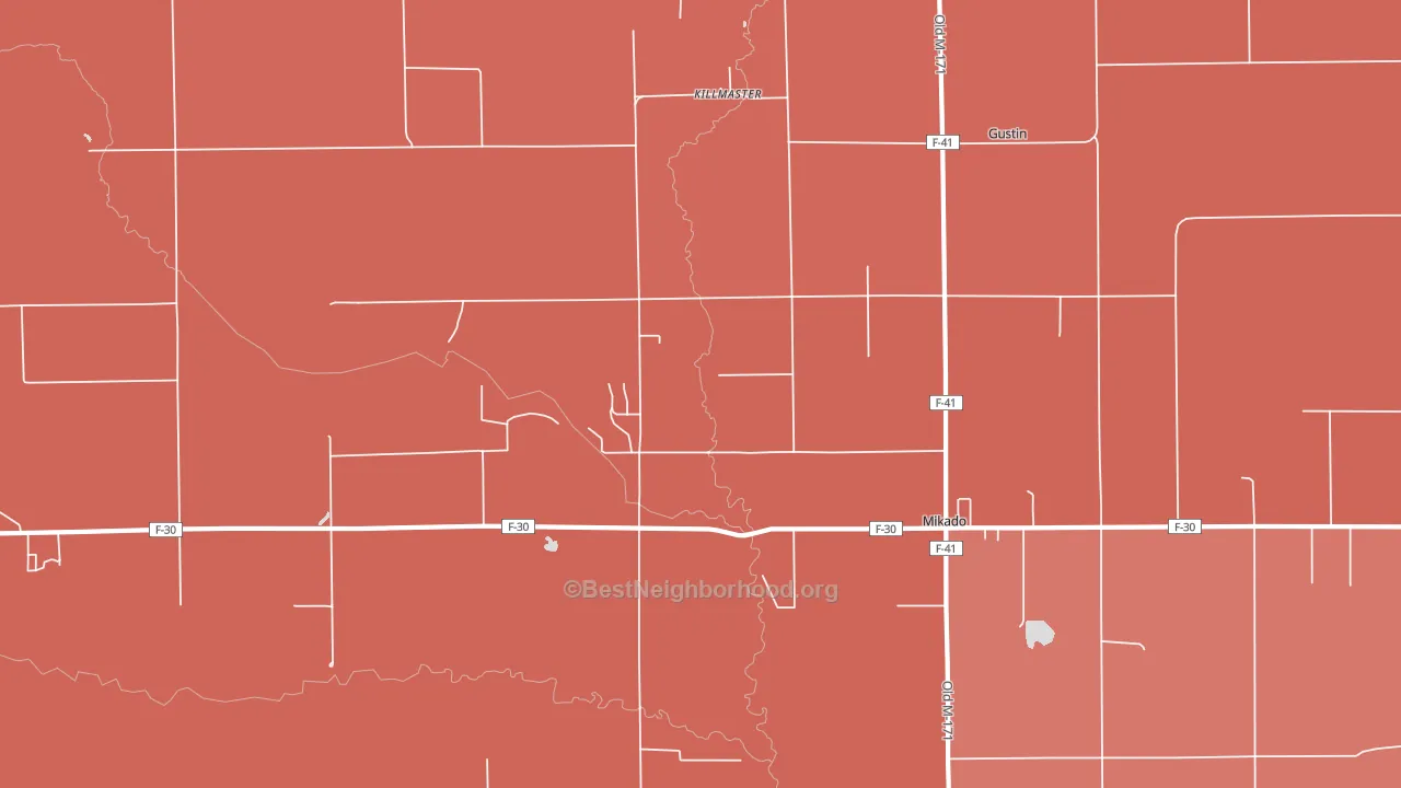 Killmaster, MI block-group political-lean map