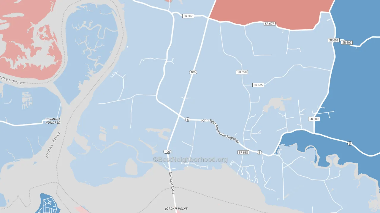 Kimages, VA block-group political-lean map