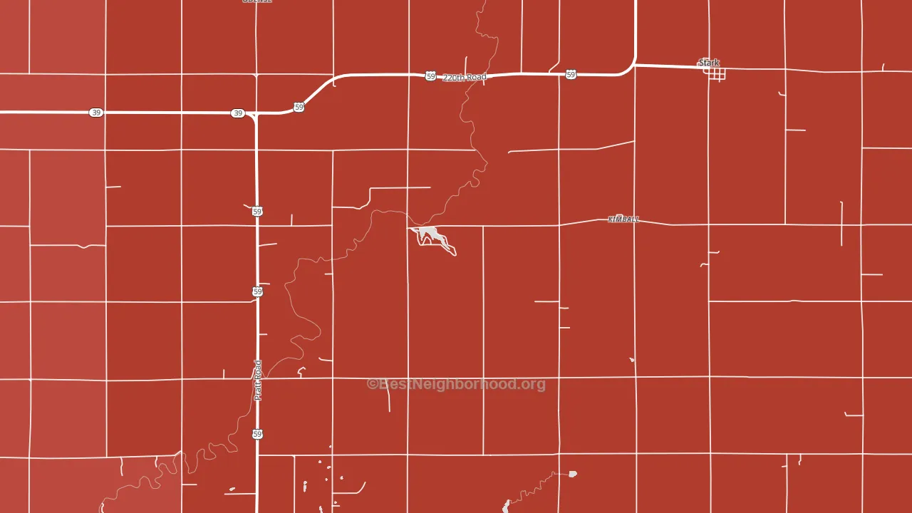 Kimball, KS block-group political-lean map