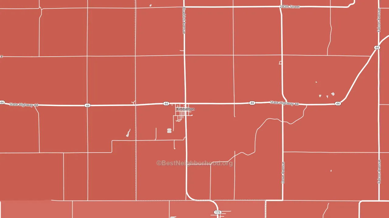 Kimballton, IA block-group political-lean map