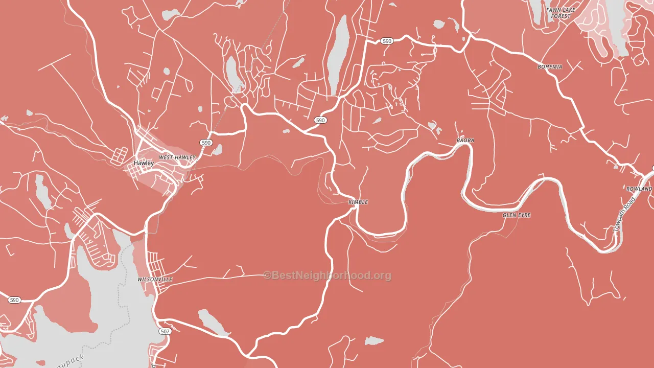 Kimbles, PA block-group political-lean map
