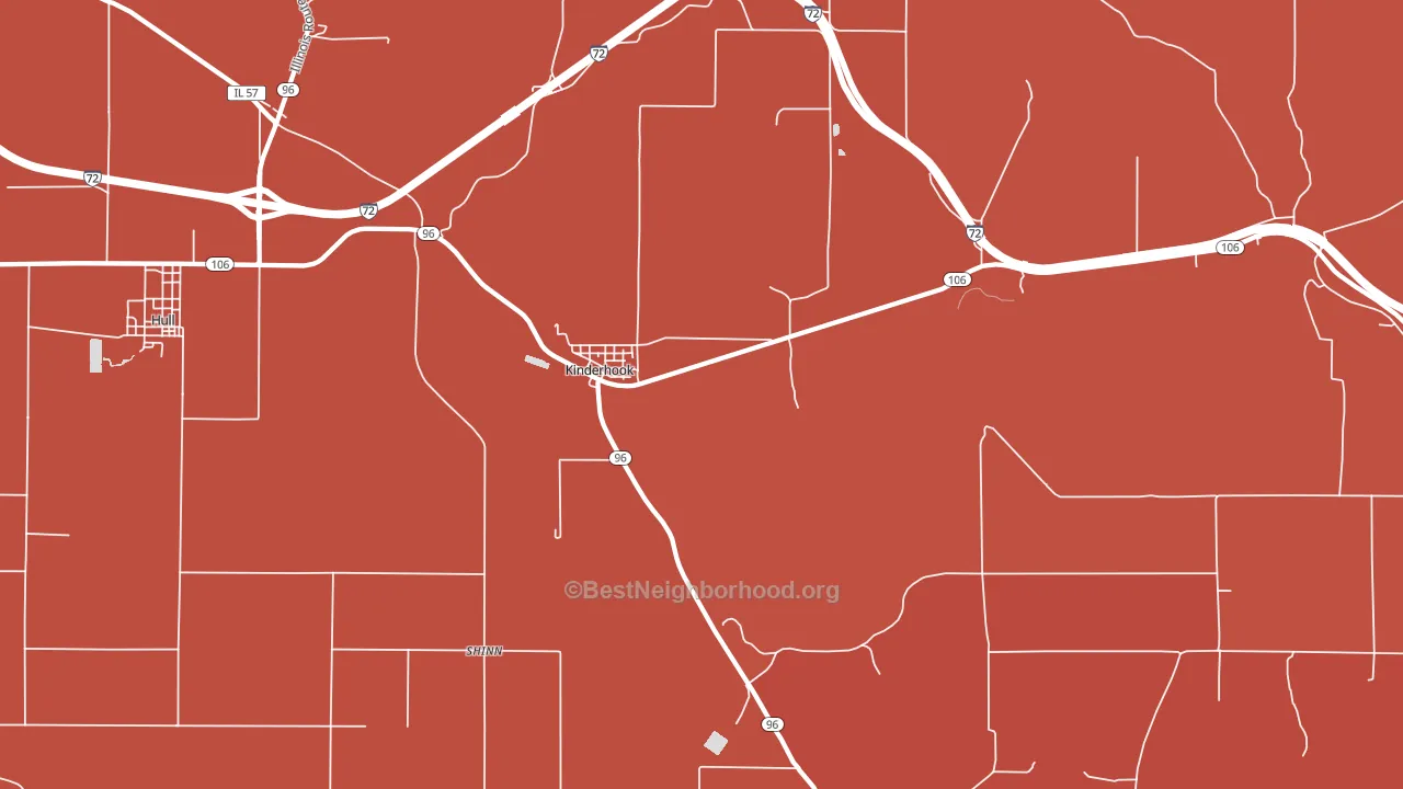 Kinderhook, IL block-group political-lean map