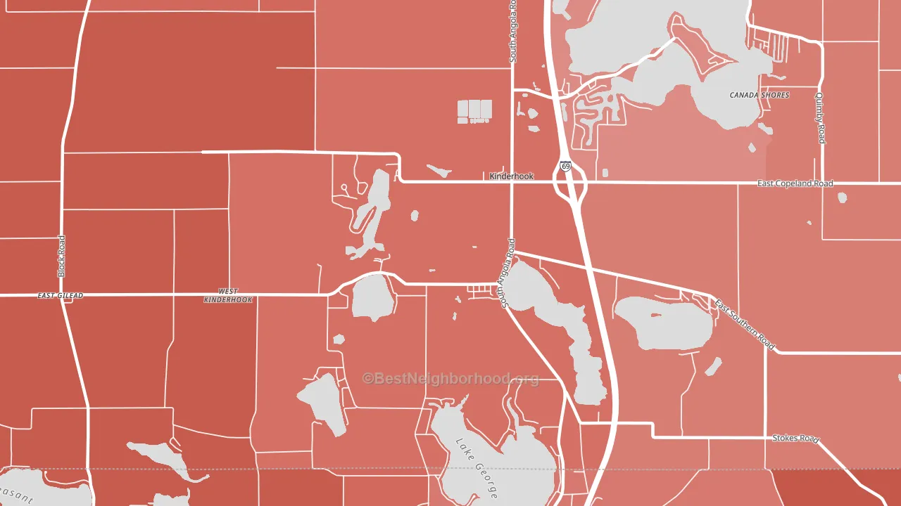 Kinderhook, MI block-group political-lean map