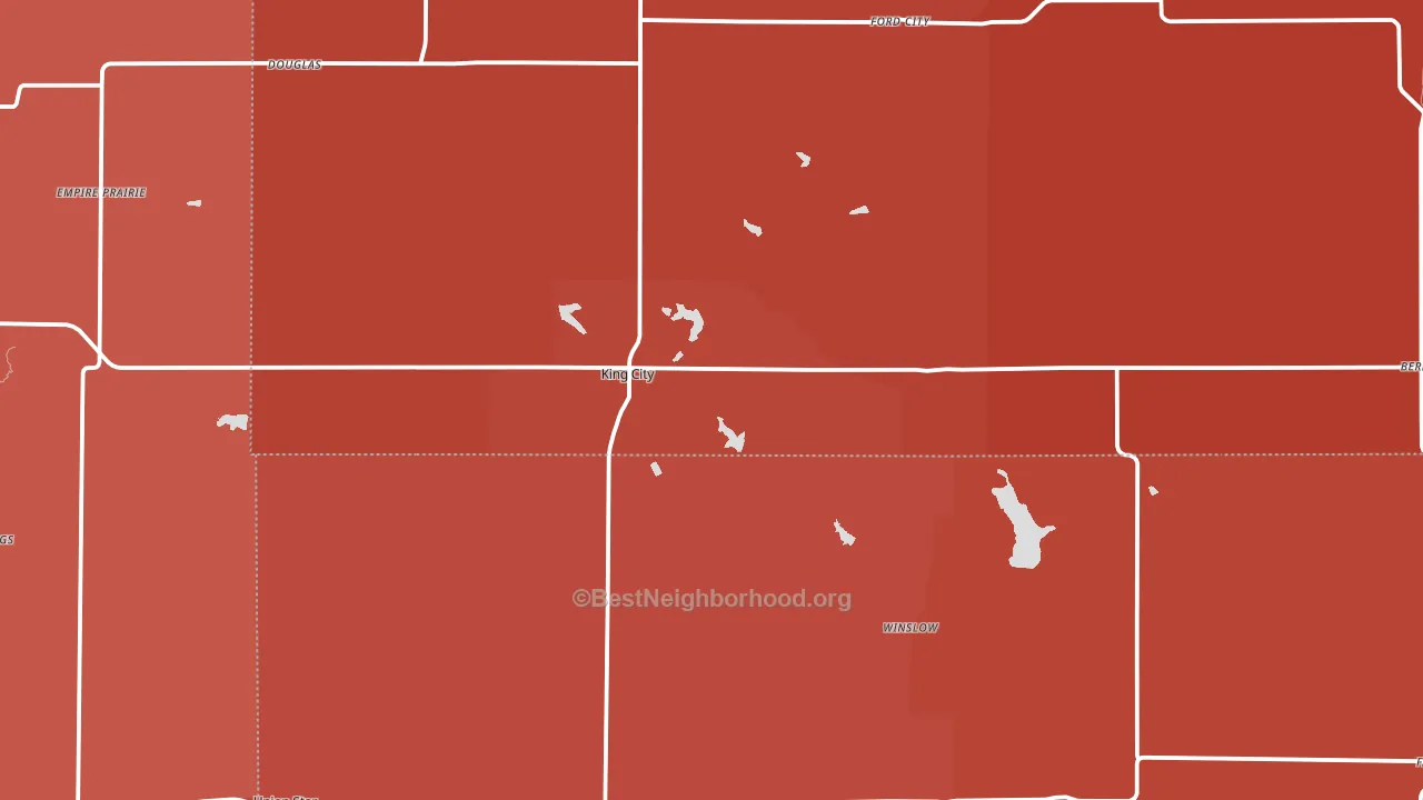 King City, MO block-group political-lean map