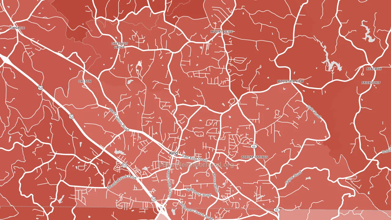 King, NC block-group political-lean map