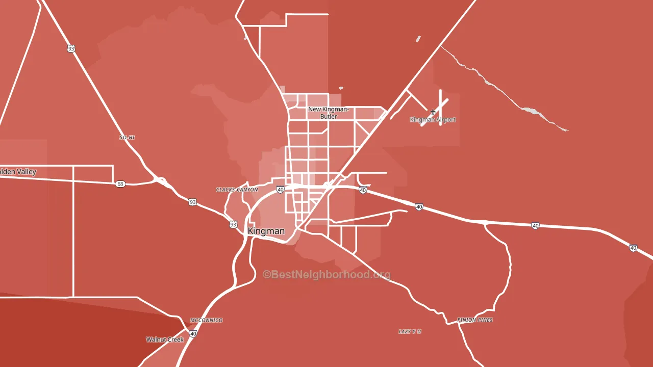 Kingman, AZ block-group political-lean map