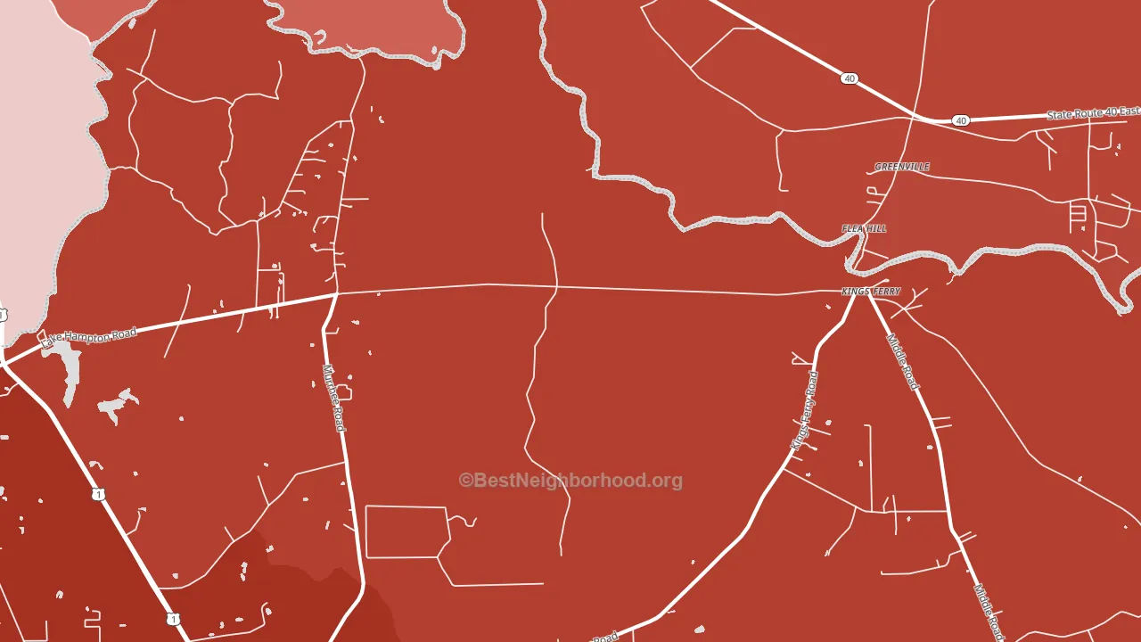 Kings Ferry, FL block-group political-lean map
