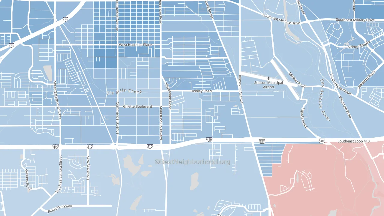 Kingsborough Ridge, San Antonio, TX block-group political-lean map